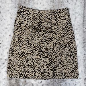 Brandy Melville XS/S leopard jean like skirt. Mini skirt